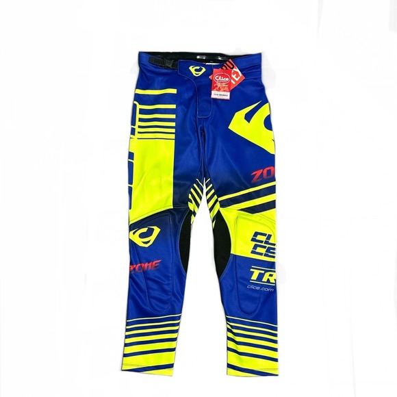 Clice Zone Trials Pants 2020 Mens‎ 32 Blue-Yellow Off Road Moto Motocross NWT